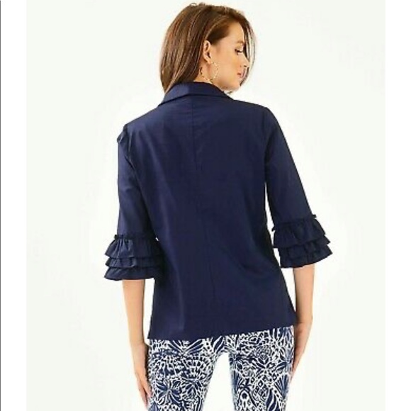 NWT Lilly Pulitzer Judith Ruffle Top - Picture 2 of 11